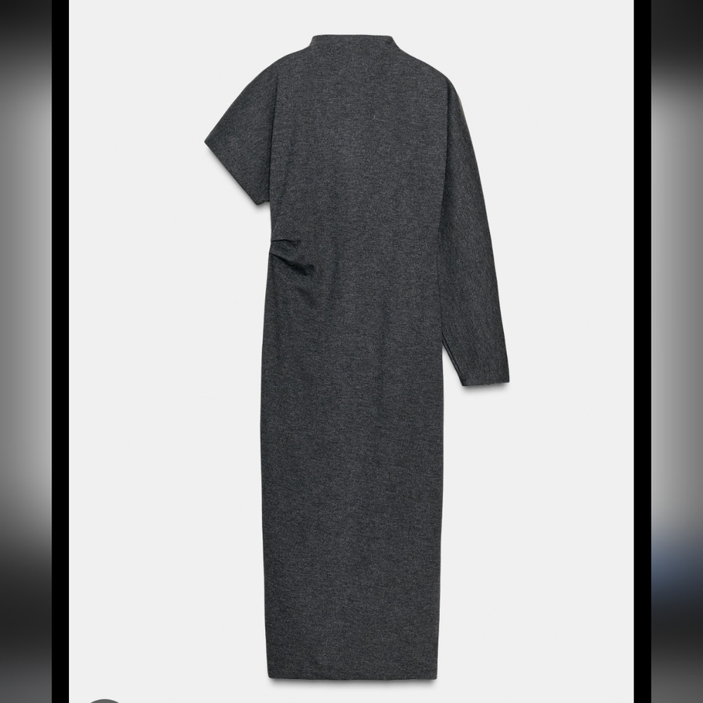 Zara ASYMMETRIC LONG DRESS Women M New NWT